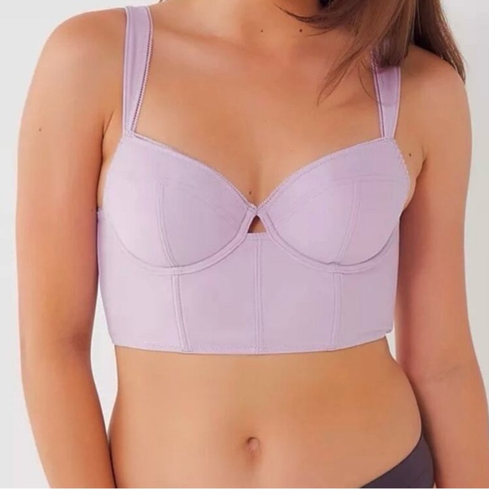 Urban Outfitters Out From Under Gina Underwire Bustier Bra Top S Lavender Purple